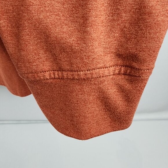 01.Algo Henley Shirt Mens XL Long Sleeve Performance Rust Brown Breathable - Picture 5 of 6